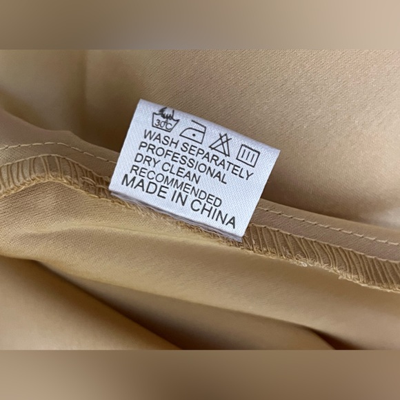 Fabrique.co Thai brand Pierre Scarf off shoulder Dress in honey gold, size small - Picture 15 of 16